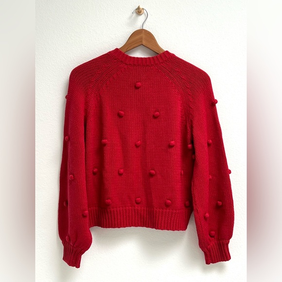 The Great Cropped Bobble Cardigan, Size 1, Cardinal - Picture 3 of 6